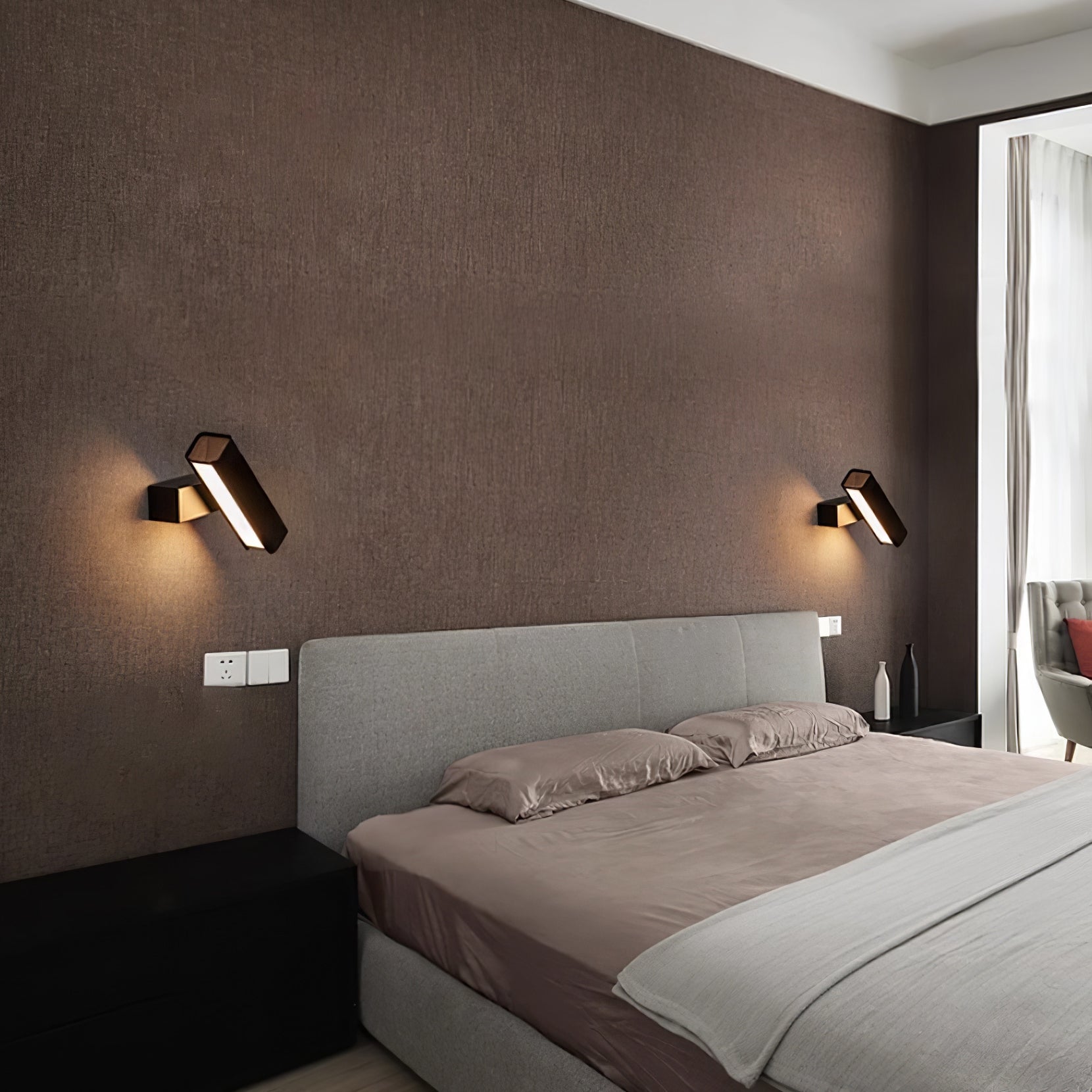 Olvynora Rotating Wood & Metal LED Wall Lamp - Minimalist Sconce - Image 14
