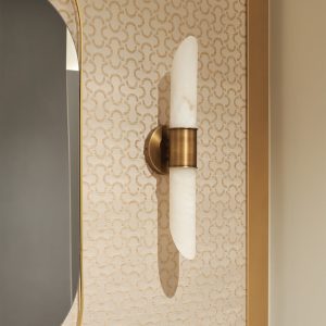 Alternative view of Elsolor Alabaster Wall Lamp - Modern Minimalist Sconce