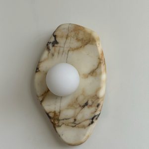 Alternative view of Mylirira Marble & Glass Wall Lamp - Minimalist Sconce