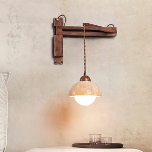 Alternative view of Cezoria Travertine Swing Arm Wall Sconce - Adjustable